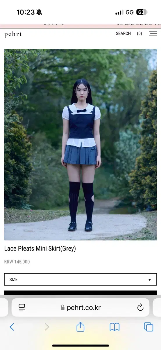 (구함글) 페르트 Pehrt lace pleats mini skirt